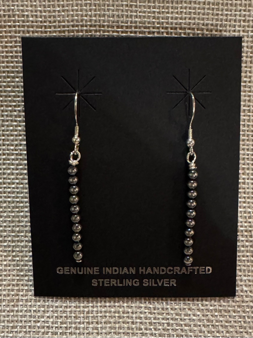 Navajo Sterling Silver 3mm Pearl Earrings Indian Handmade